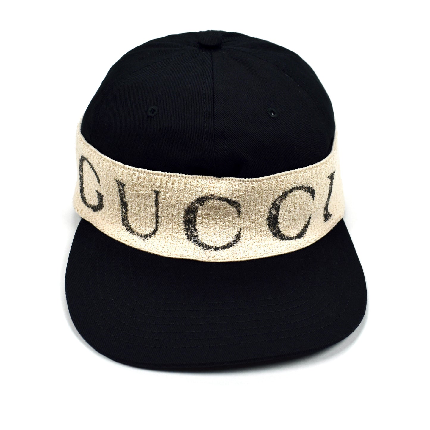 Gucci - Black Vintage Logo Headband Hat