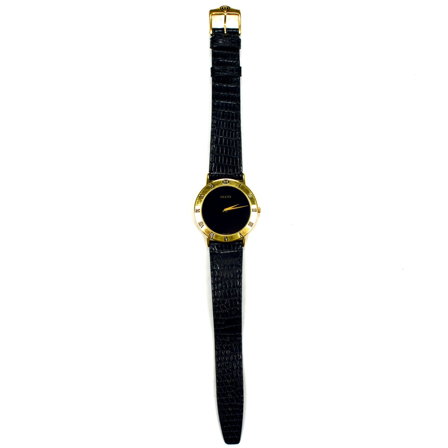 Gucci - 3000M Gold Black Dial Watch