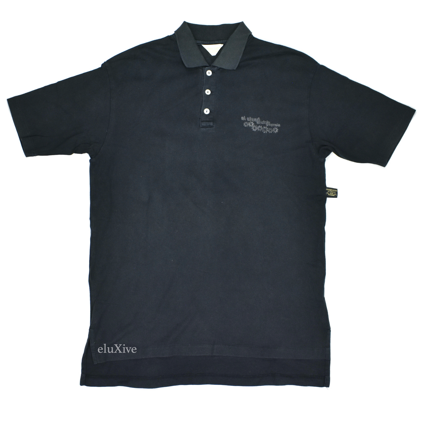 Undercover - SS98 ' Wet Summer' Black Polo Shirt