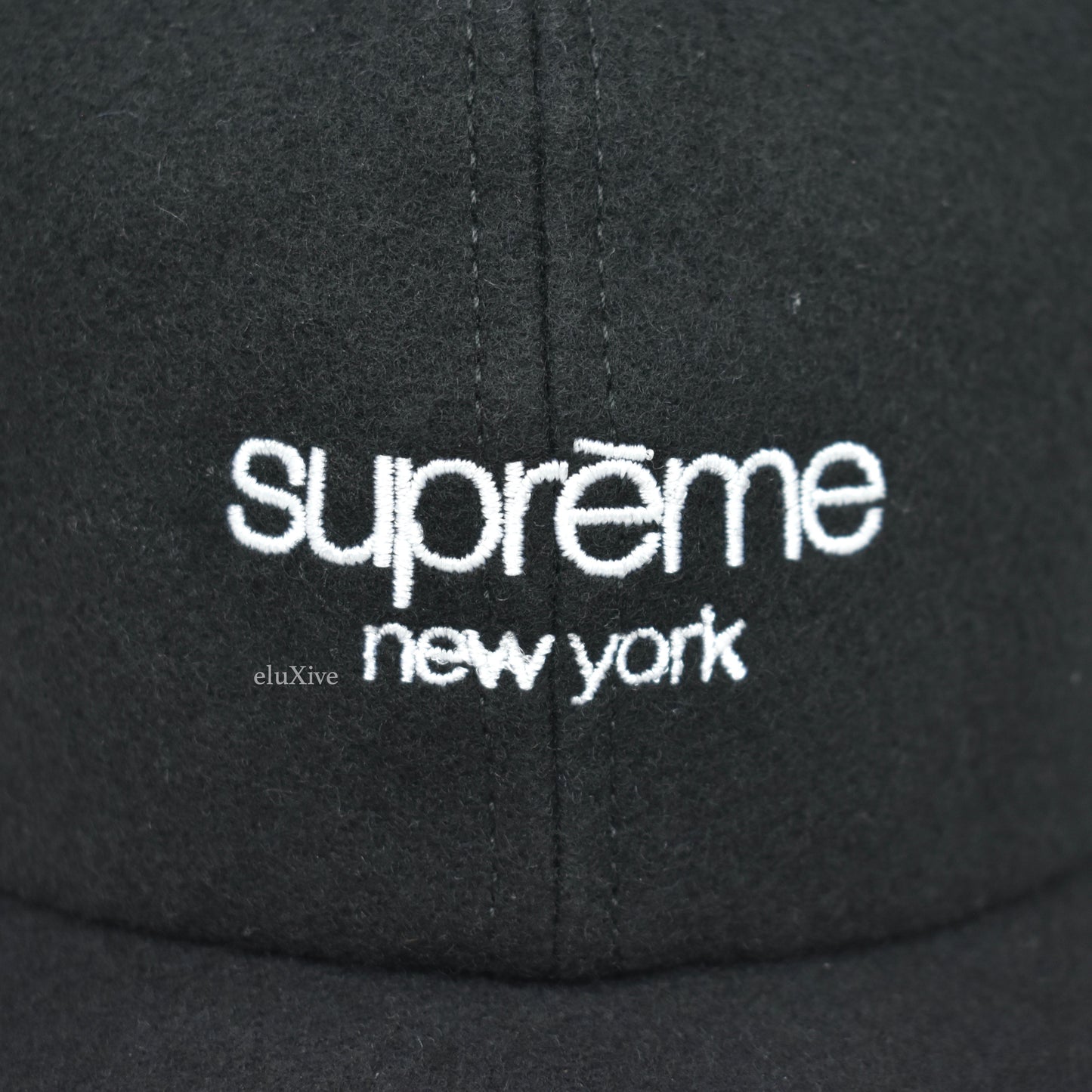 Supreme x Halley Stevensons - Black Waxed Wool Classic Logo Hat