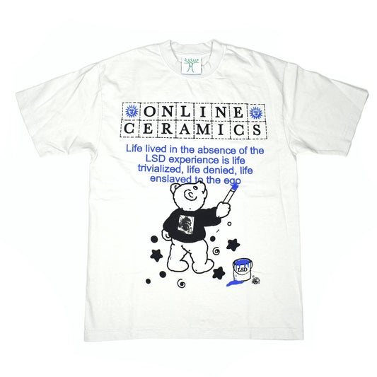 Online Ceramics - LSD Head Bear T-Shirt (Cement Gray)
