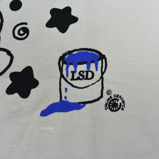 Online Ceramics - LSD Head Bear T-Shirt (Cement Gray)