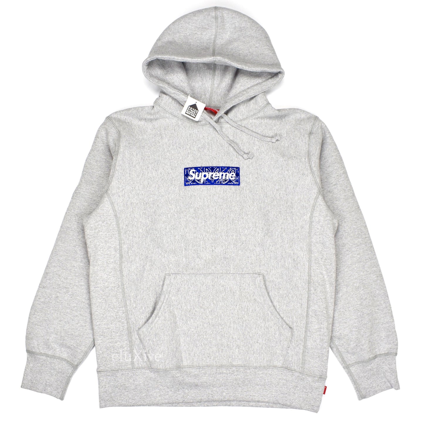 Supreme - Bandana Box Logo Hoodie (Gray) – eluXive