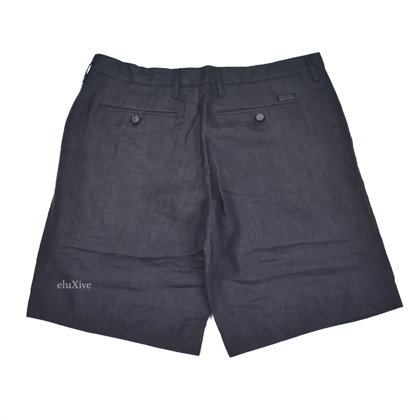 Burberry - Charcoal Gray 100% Linen Shorts