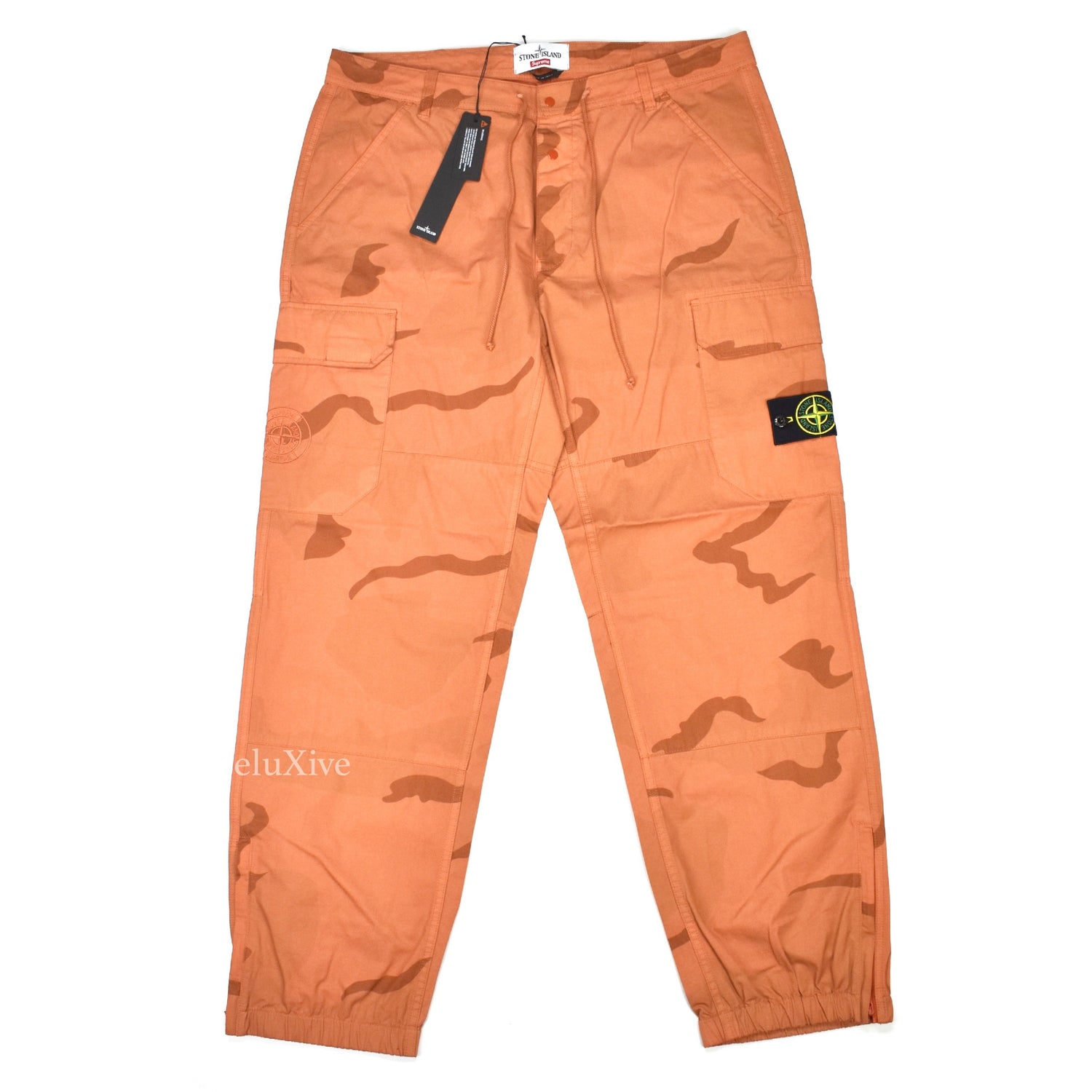 Supreme x Stone Island - Coral Camo Print Cargo Pants – eluXive