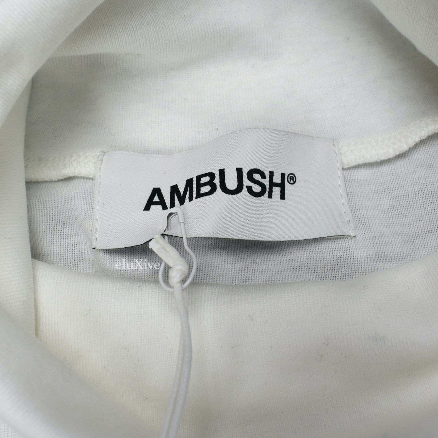 Ambush - Logo Print Turtleneck T-Shirt (White)