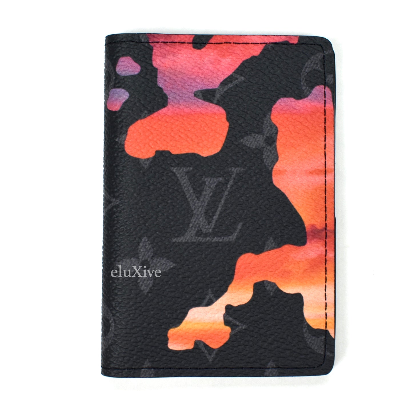 Louis Vuitton Black, Pattern Print Monogram Eclipse Coated Canvas Pocket Organizer