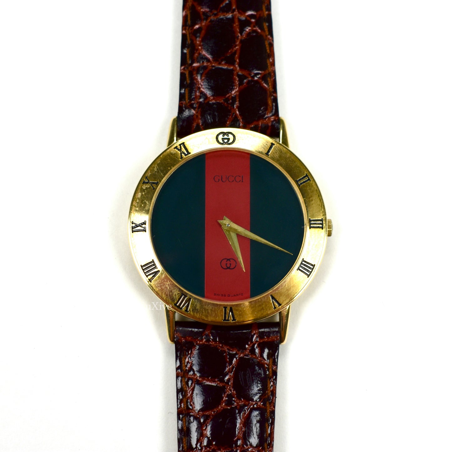 Gucci - 3000M Gold Web Stripe Watch