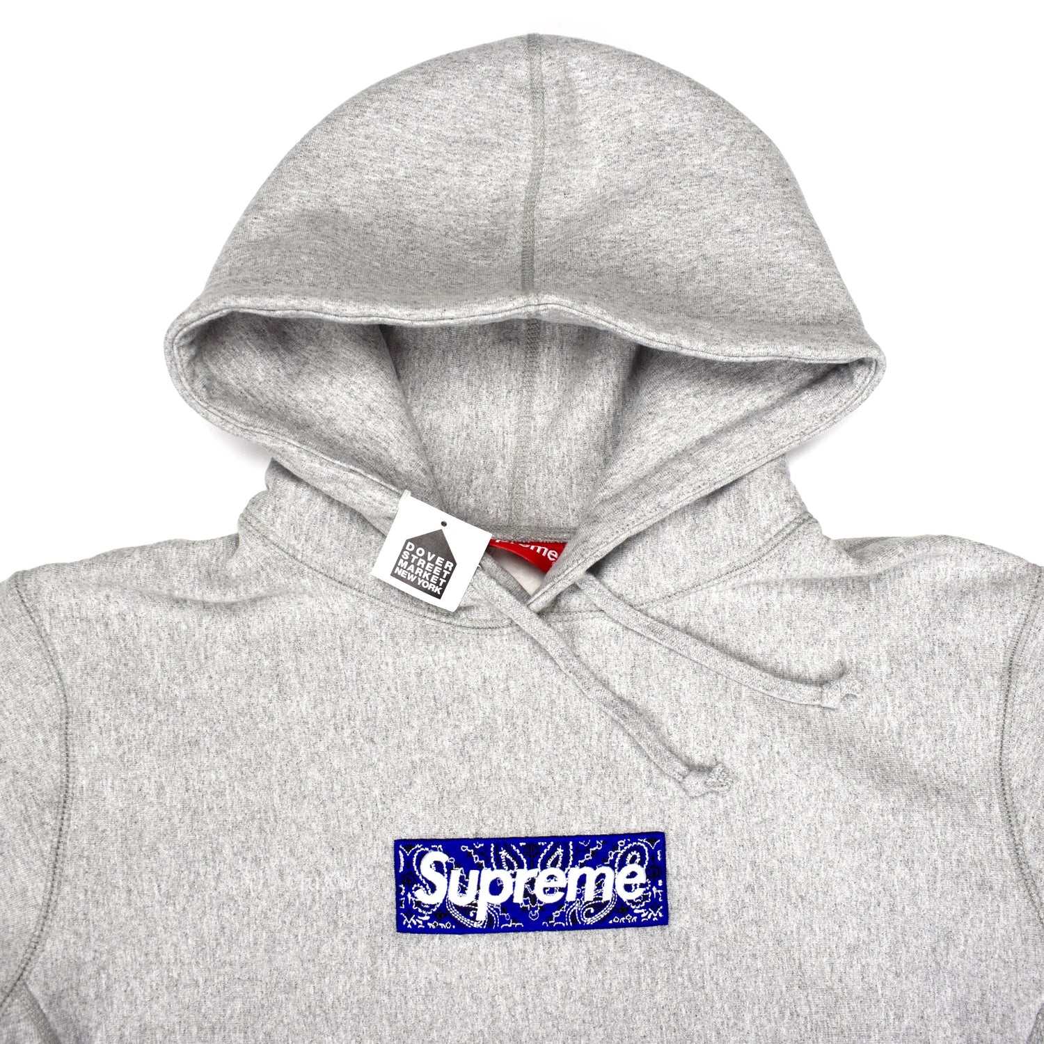 Supreme bandana box cheap logo hoodie grey