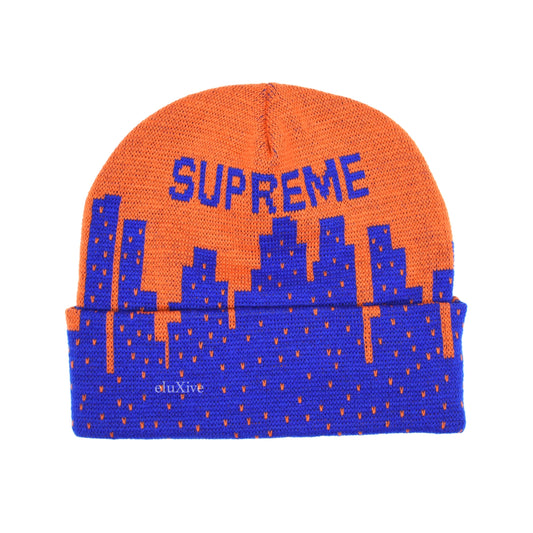 Supreme - New York Skyline Logo Beanie (Orange)