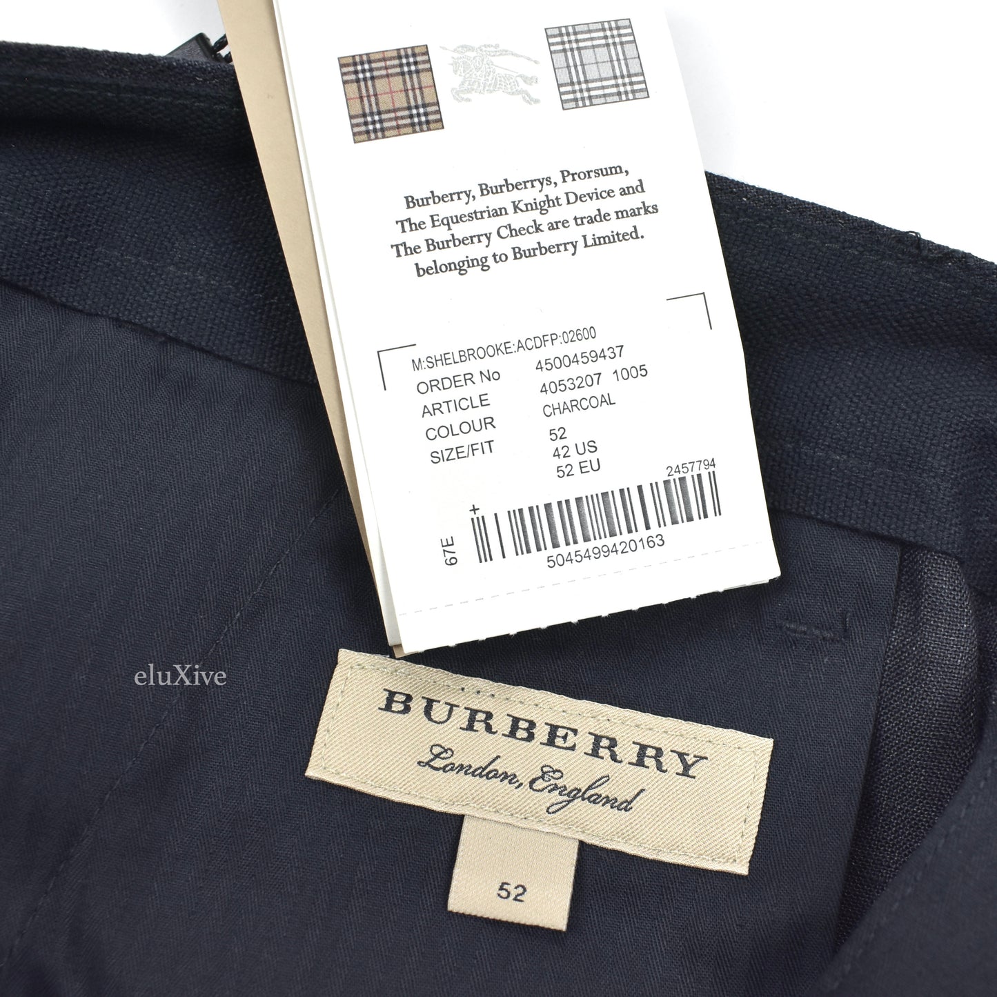 Burberry - Charcoal Gray 100% Linen Shorts