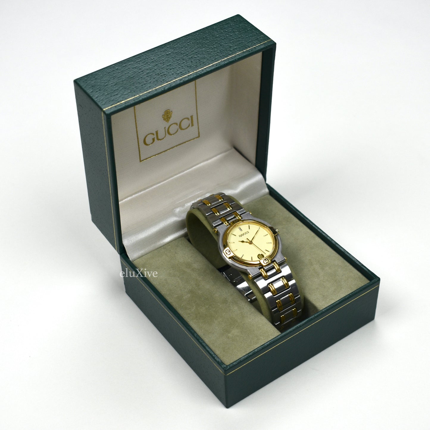 Gucci - 9000M Gold / Steel Cream Dial Watch