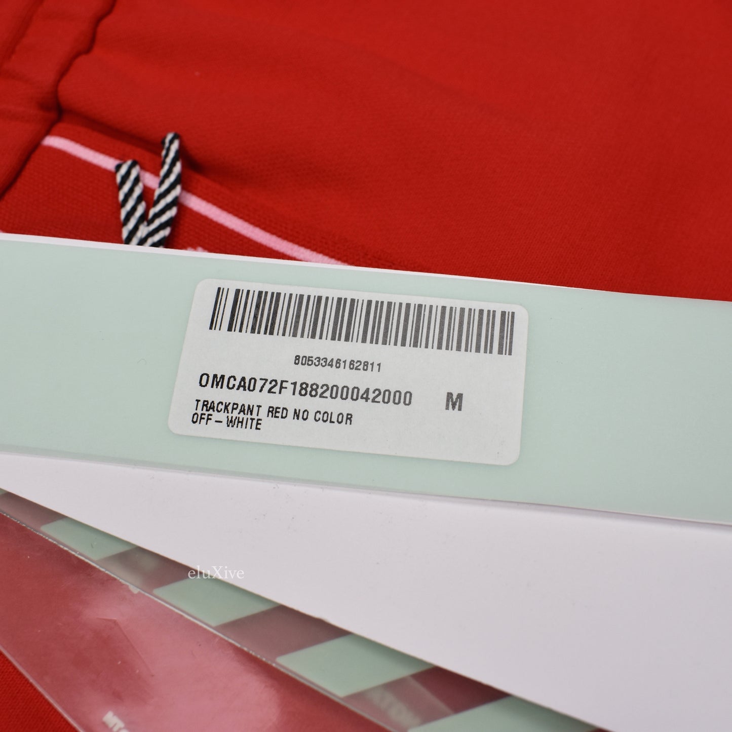 Off-White - Red Stripe Logo Track Pants