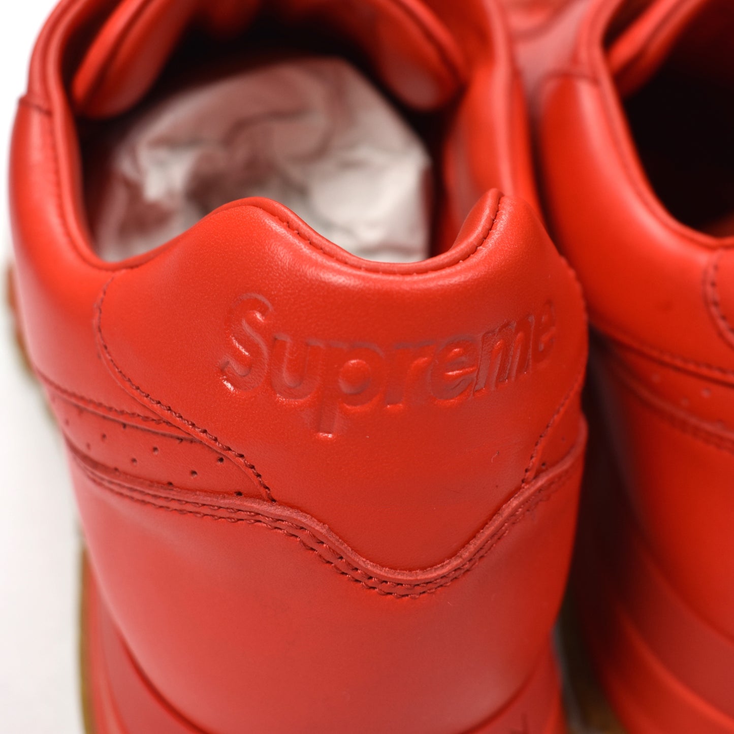 Louis Vuitton x Supreme Red Leather Run Away Sneakers - Size 8