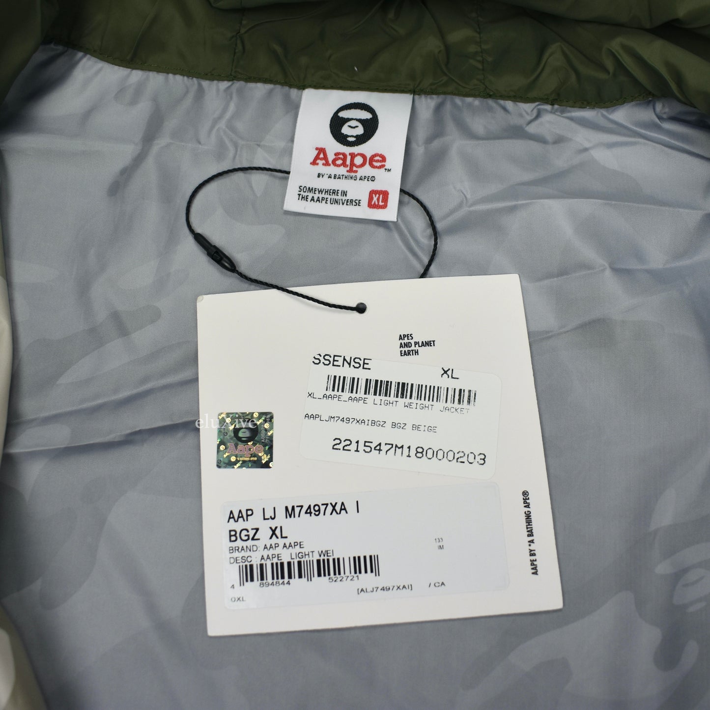 Bape - AAPE Paneled Logo Camo Hooded Jacket