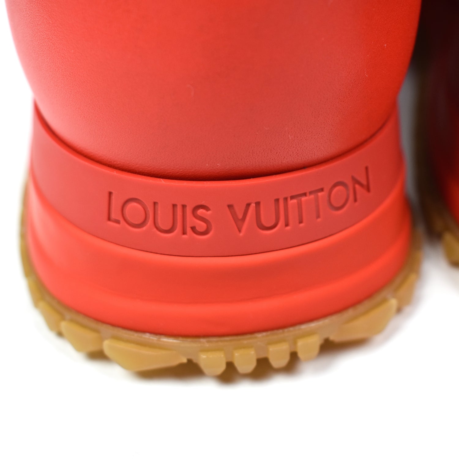 Louis Vuitton x Supreme LV New Run Away Lace Up Sneaker Red Leather Italy  #AH556