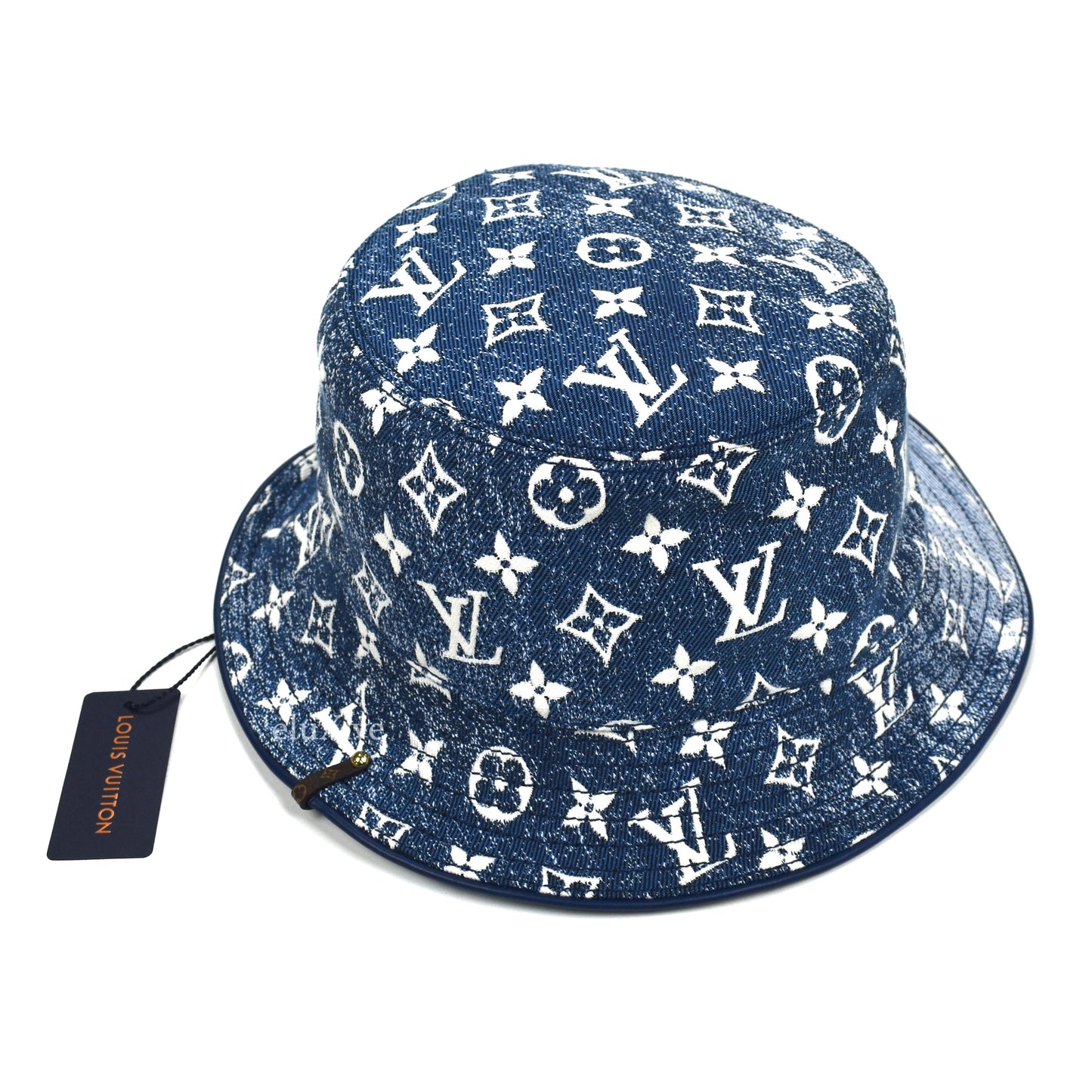 Louis Vuitton - Navy Blue Monogram Denim Hat – eluXive