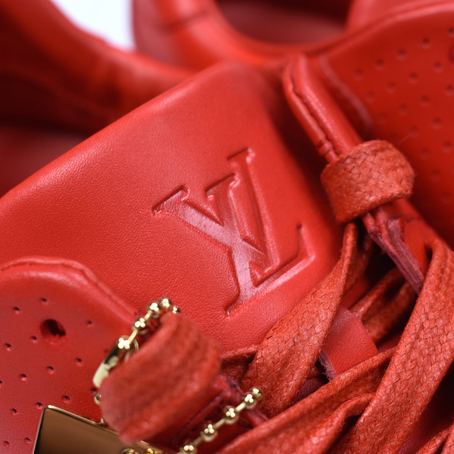 Louis Vuitton x Supreme - Red Leather Run Away Logo Embossed