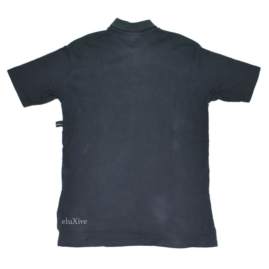 Undercover - SS98 ' Wet Summer' Black Polo Shirt