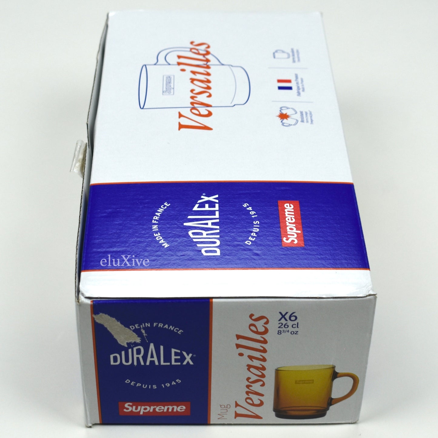 Supreme x Duralex - Amber Box Logo Glass Mugs (Set of 6) – eluXive