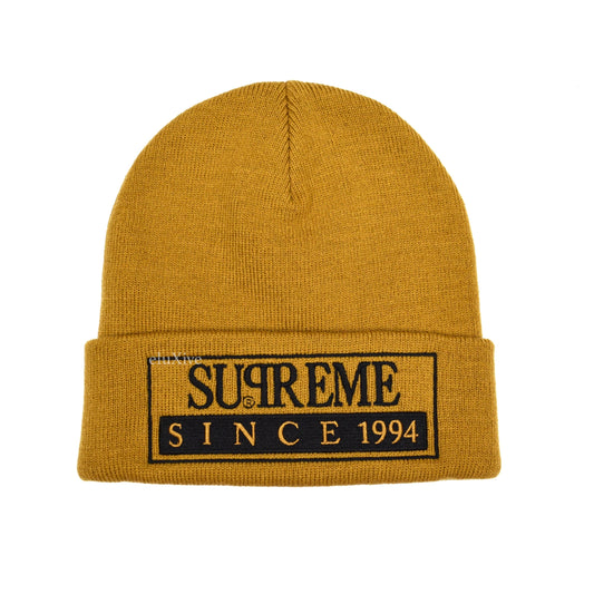 Supreme - Since 1994 'Reserved' Logo Beanie (Tan)