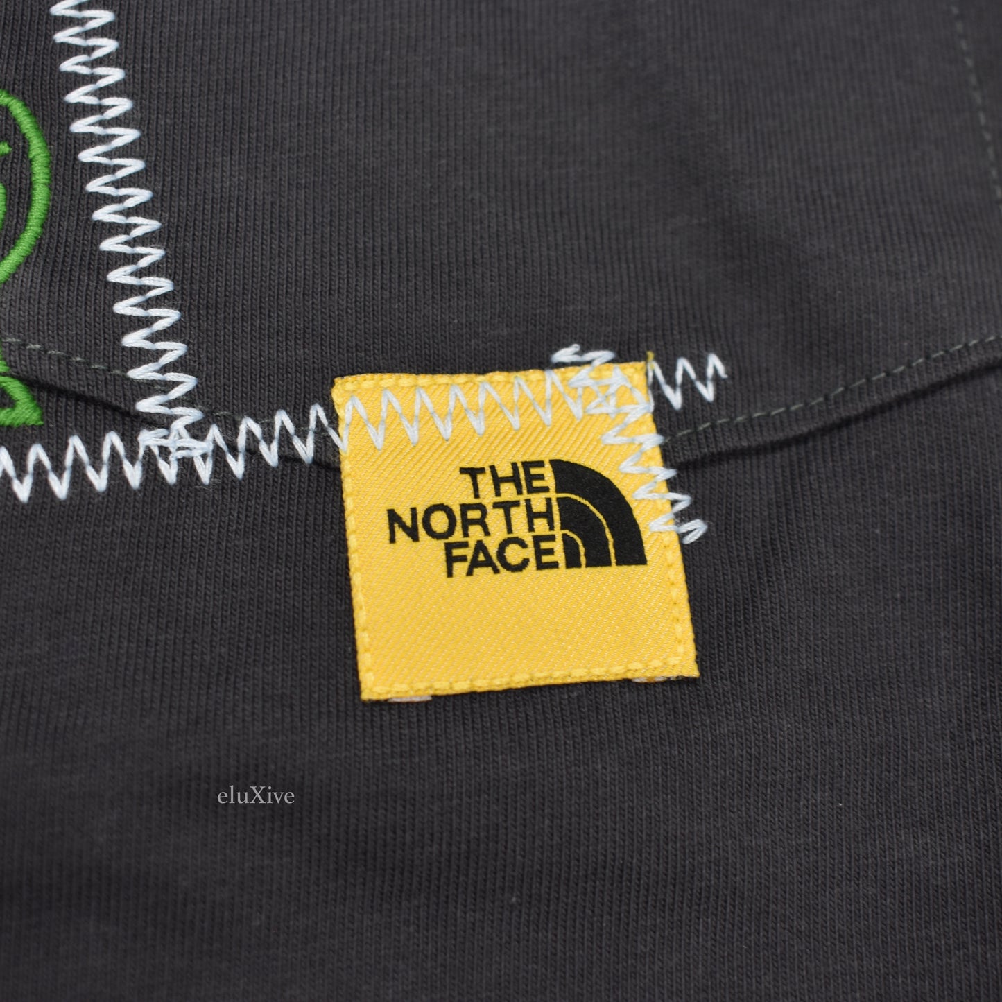 Brain Dead x The North Face - Allover Logo Print T-Shirt (Charcoal)