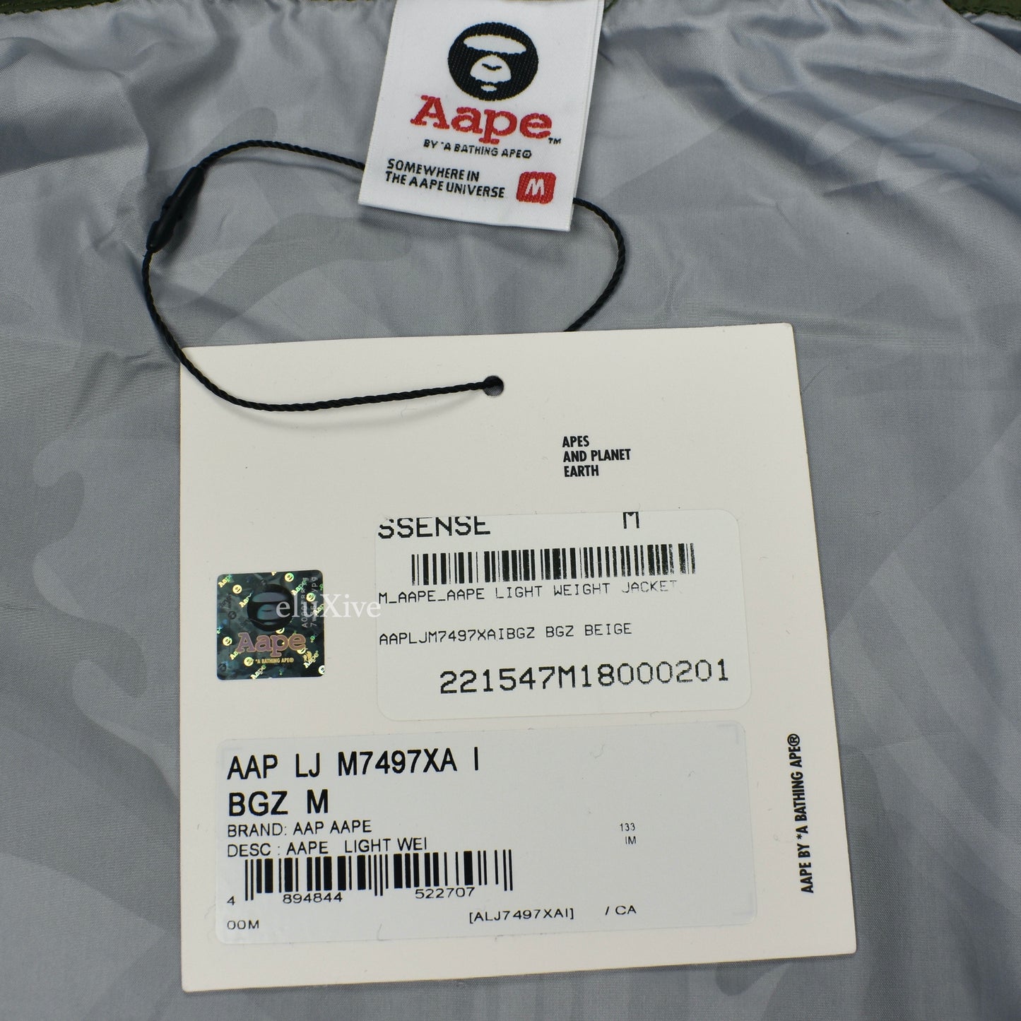 Bape - AAPE Paneled Logo Camo Hooded Jacket