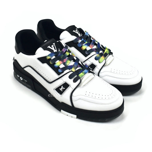 Louis Vuitton - White / Black Leather Trainer Sneakers