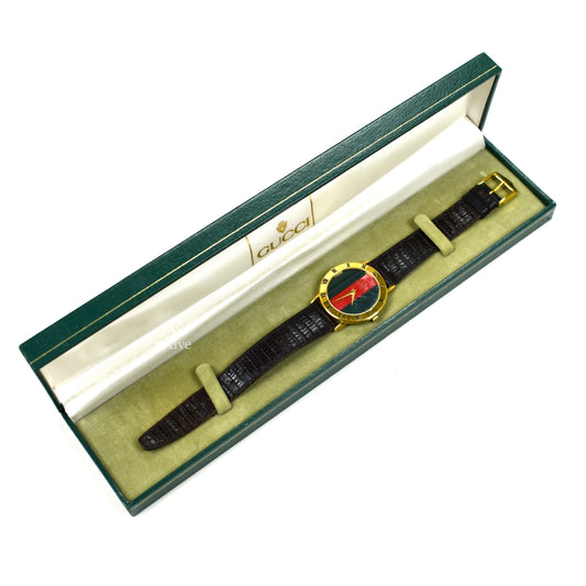 Gucci - 3000M Gold Web Stripe Watch