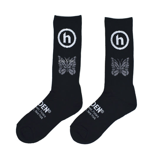 Hidden NY x Needles - Logo Knit Socks (Black)