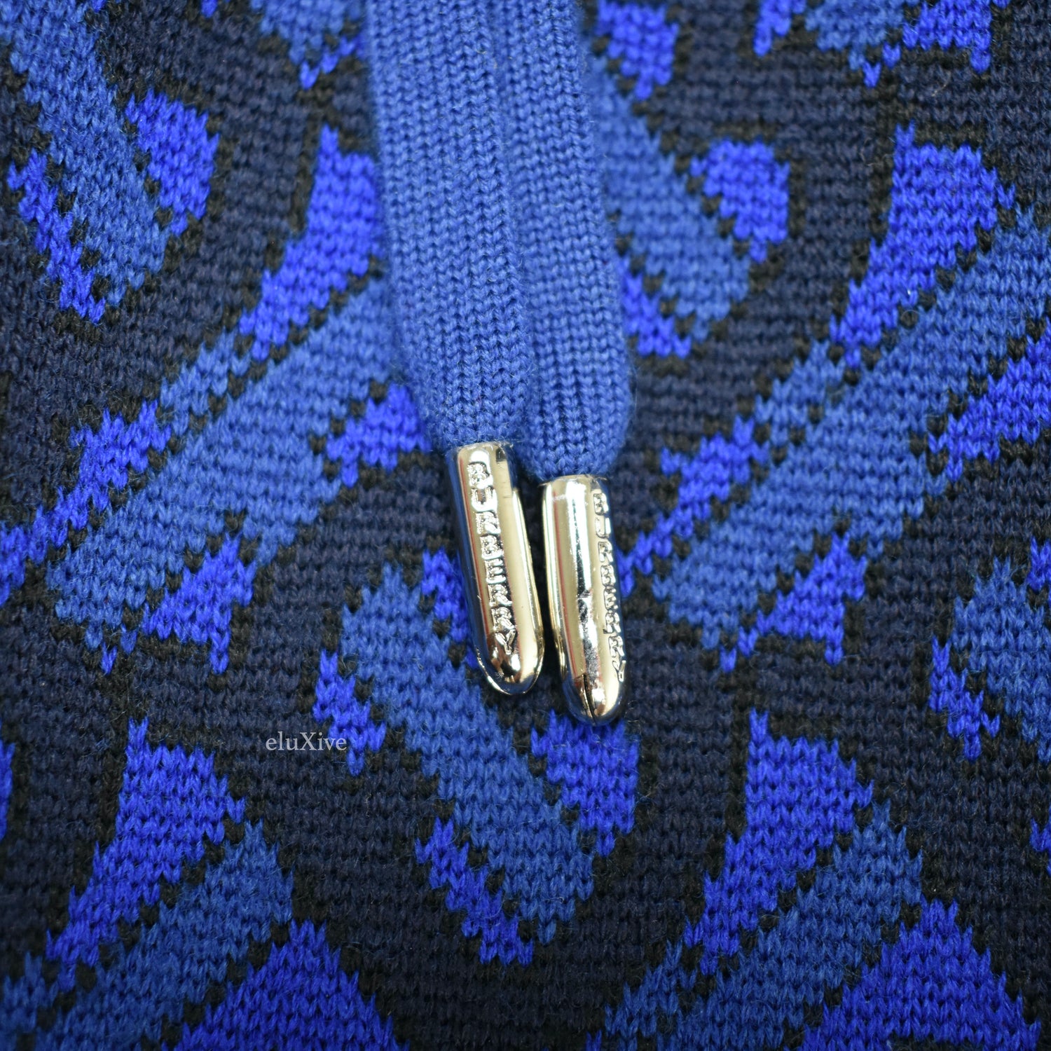 Burberry Monogram-pattern Track Pants In Blue