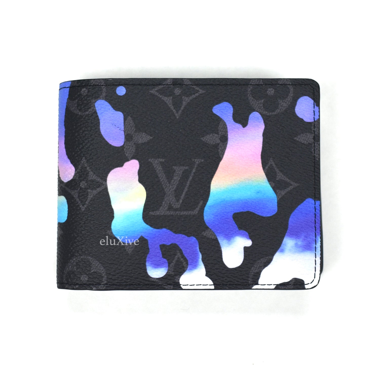Louis Vuitton Monogram Eclipse Sunset Canvas Coin Card Holder Wallet