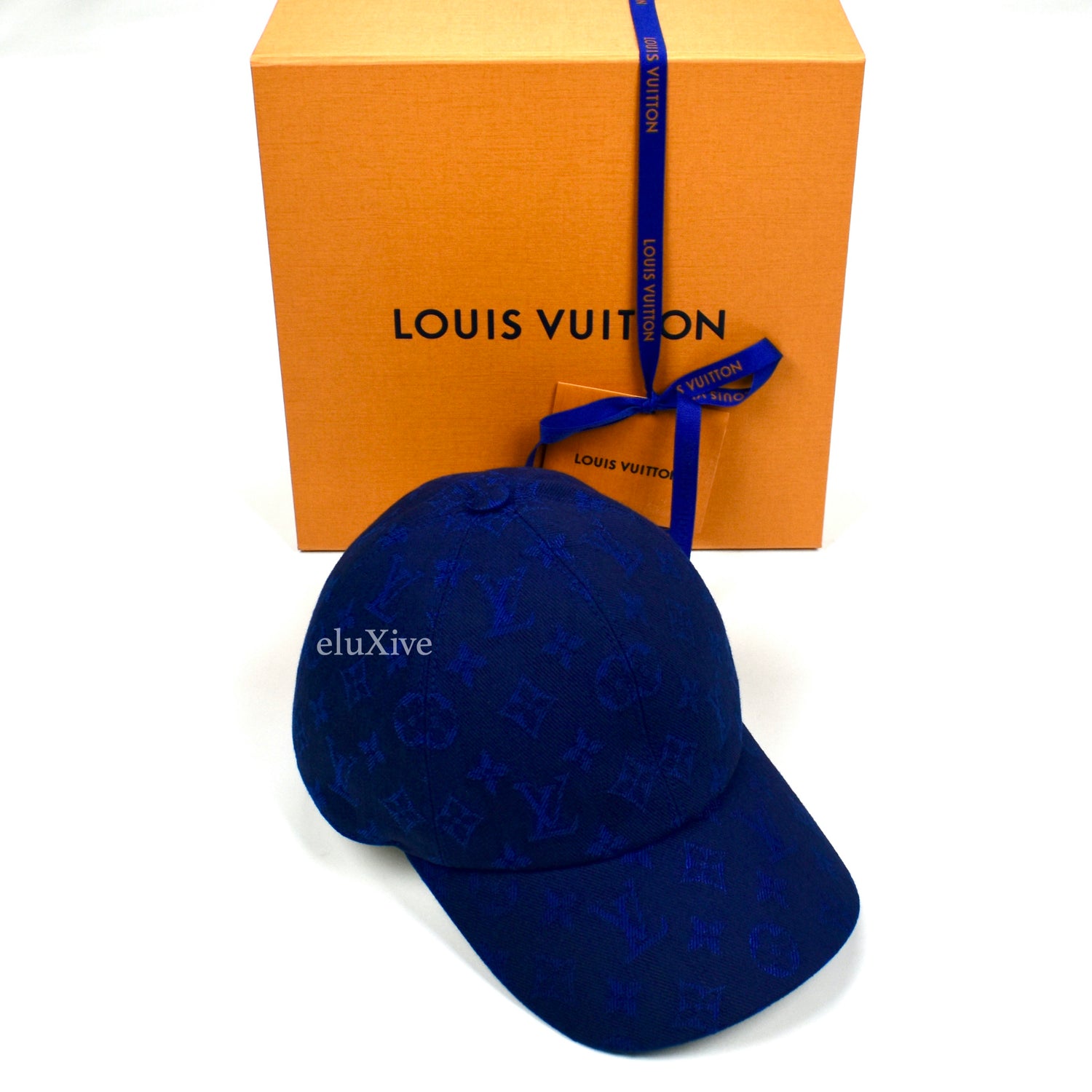 Louis Vuitton LV Denim Cap, Blue, L