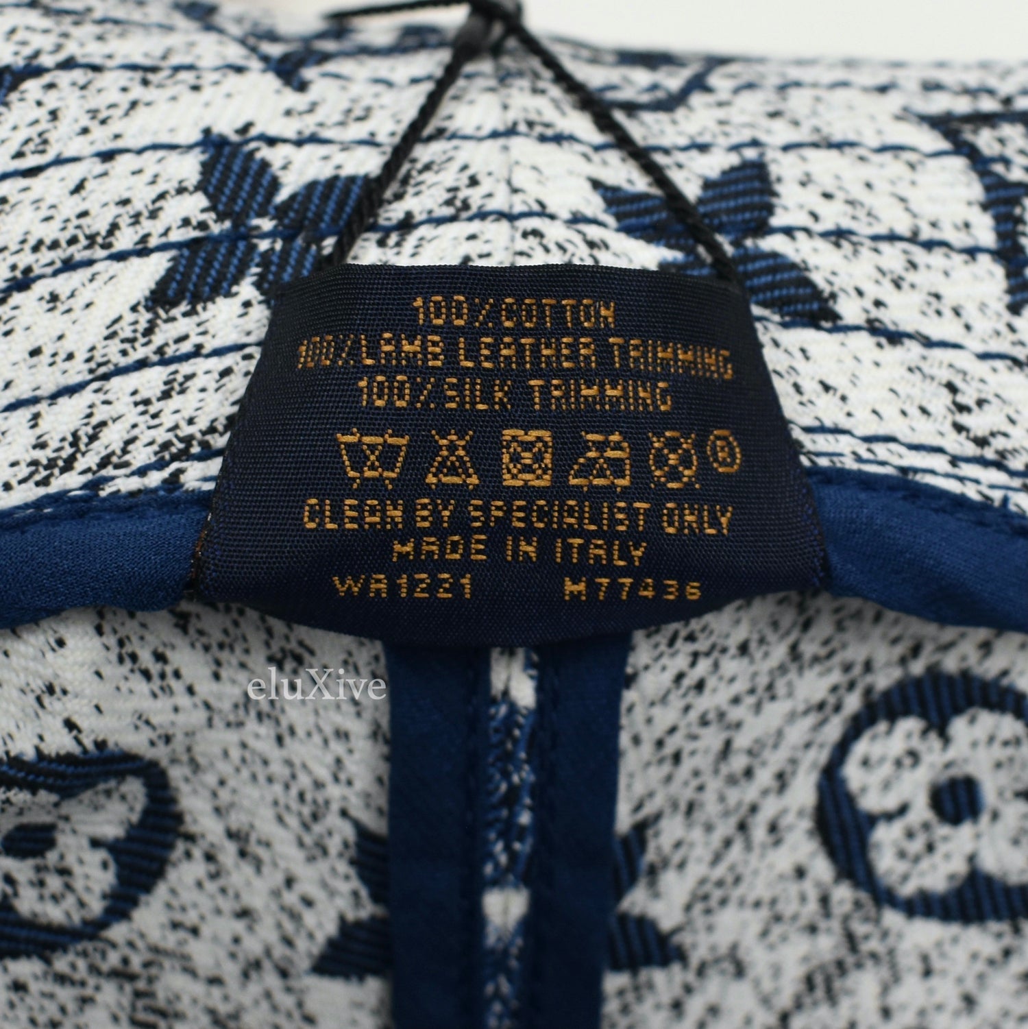 Louis Vuitton Large Size 60 Blue Monogram Bandana Bucket Hat