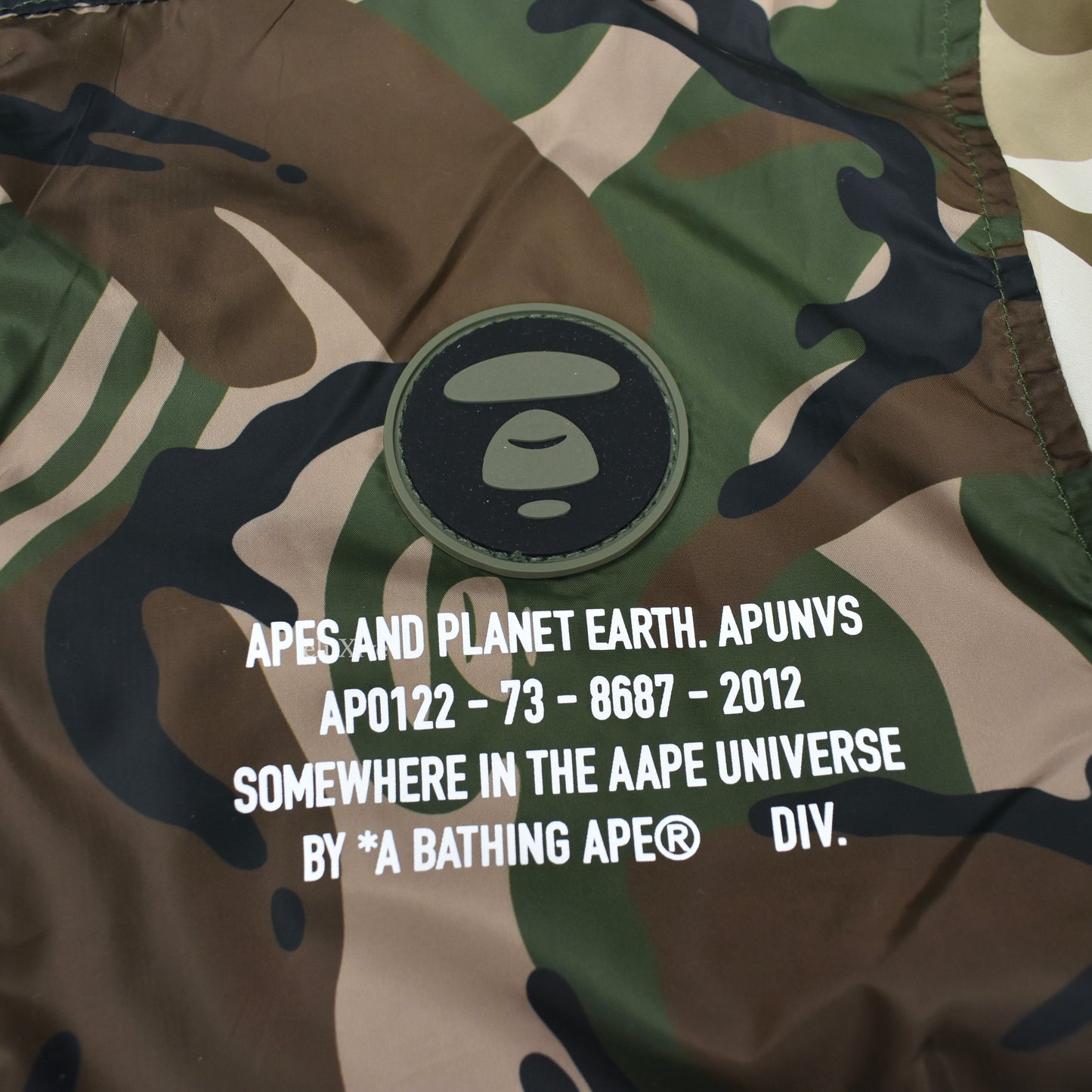 Bape - AAPE Paneled Logo Camo Hooded Jacket