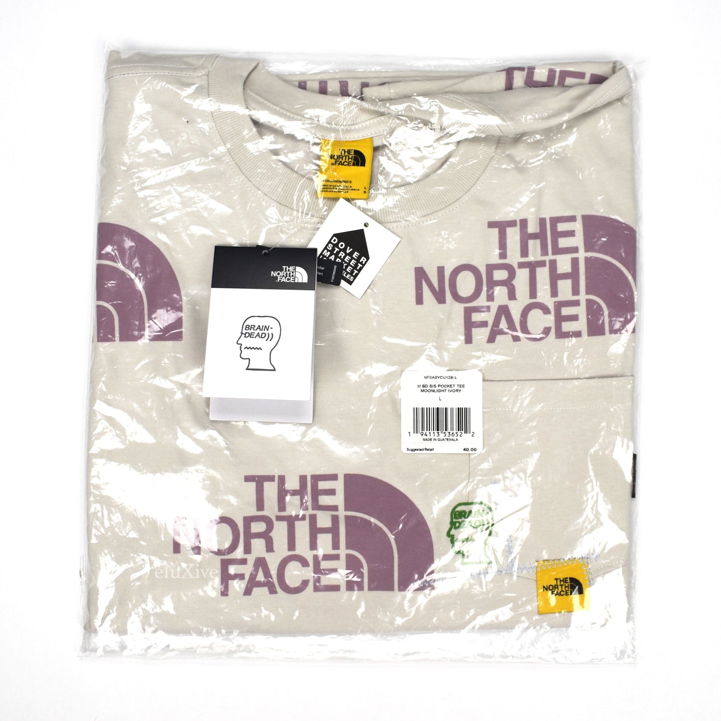 Brain Dead x The North Face - Allover Logo Print T-Shirt (Ivory)