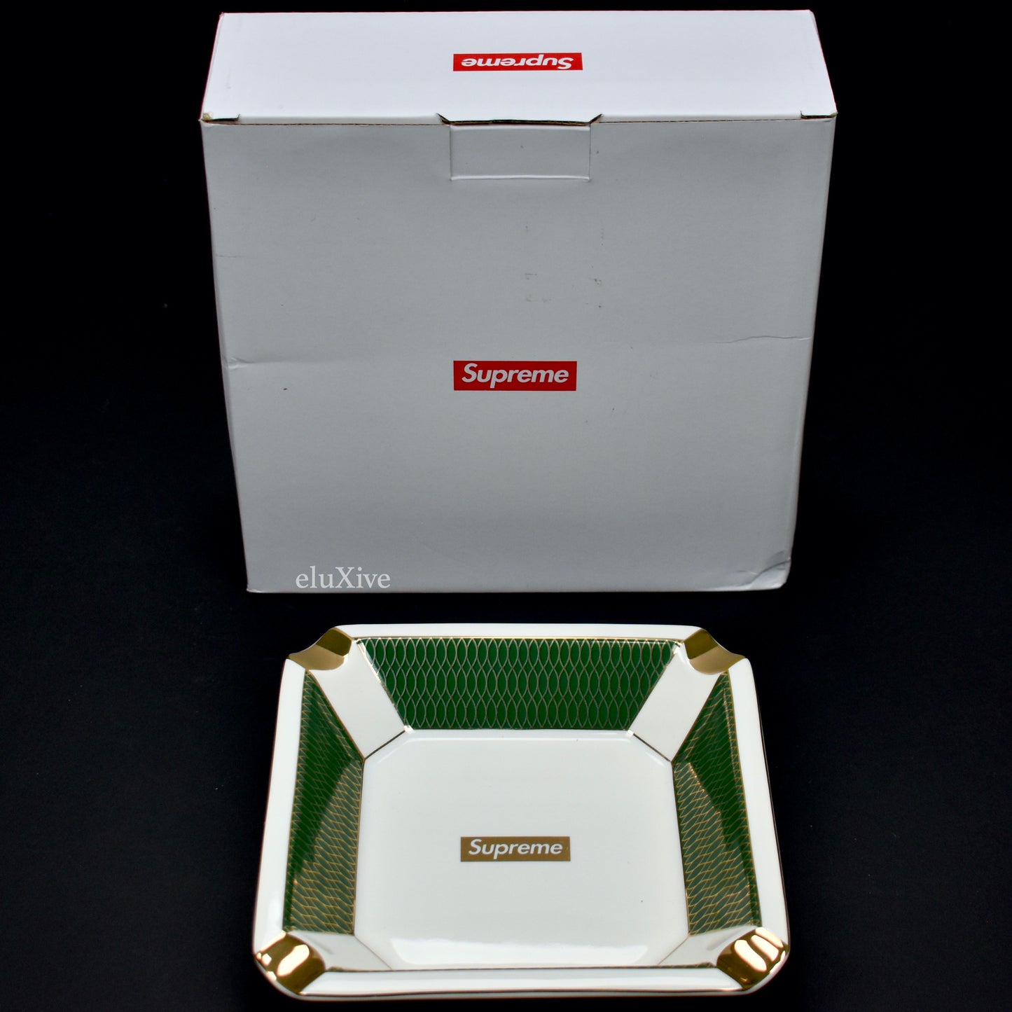 Supreme - Box Logo Ceramic Ashtray (Olive Green)