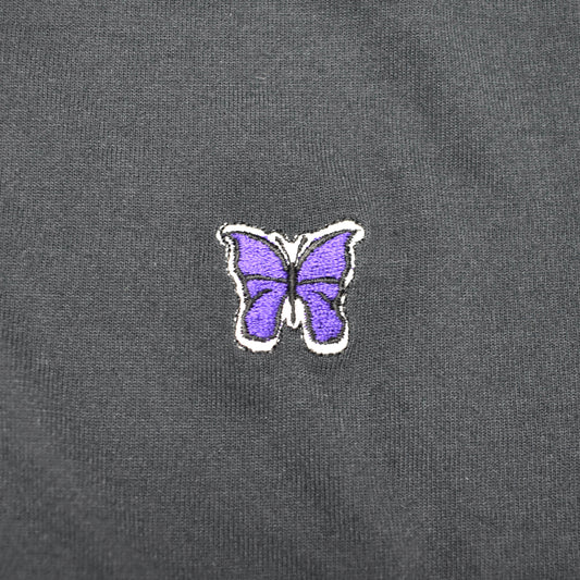 Needles - Navy Blue Logo Embroidered L/S T-Shirt