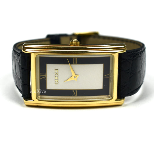 Gucci - 2600M Gold Tuxedo Dial Tank Watch