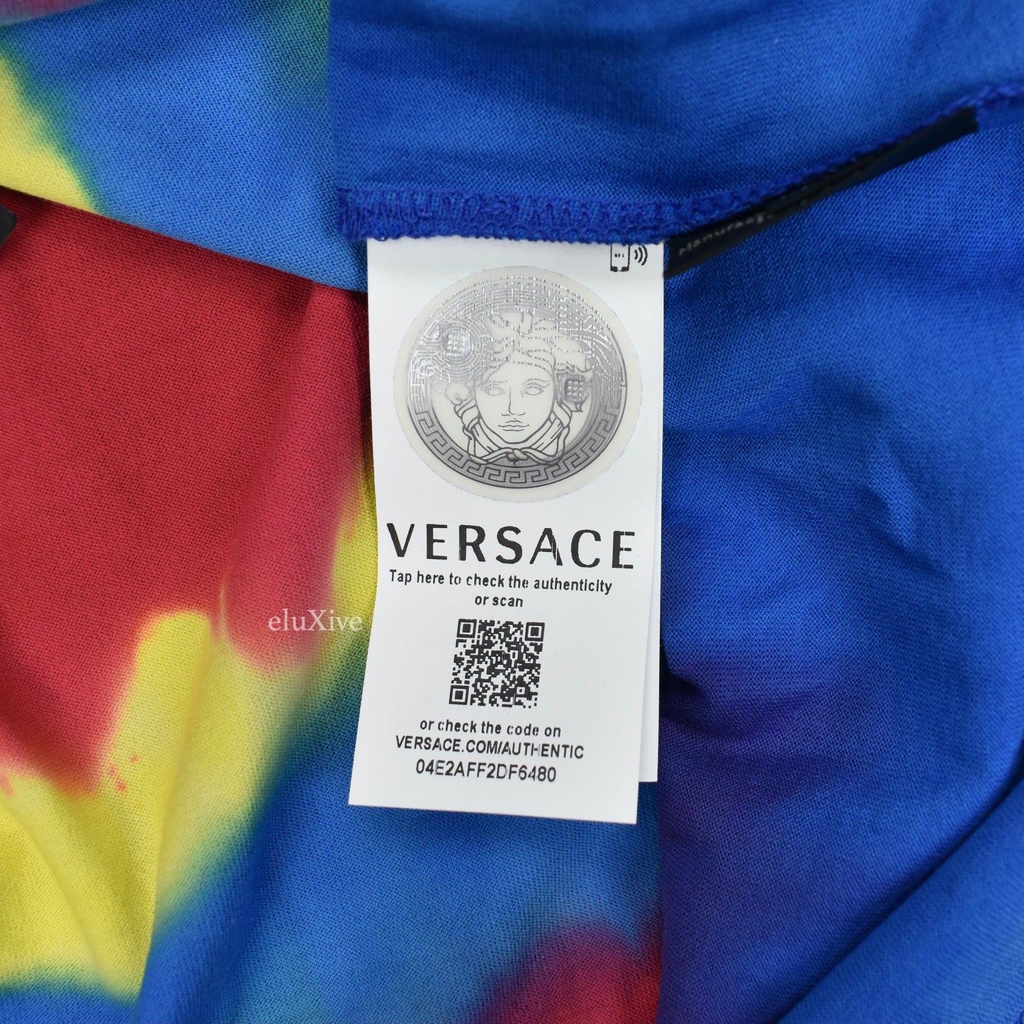 Versace - Tie Dye Medusa Logo L/S T-Shirt