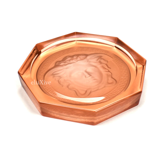 Versace - Peach Crystal Medusa Coaster / Ashtray