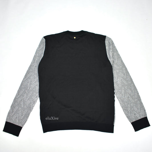 Versace - GV Monogram Logo Jacquard Knit Viscose Sweater