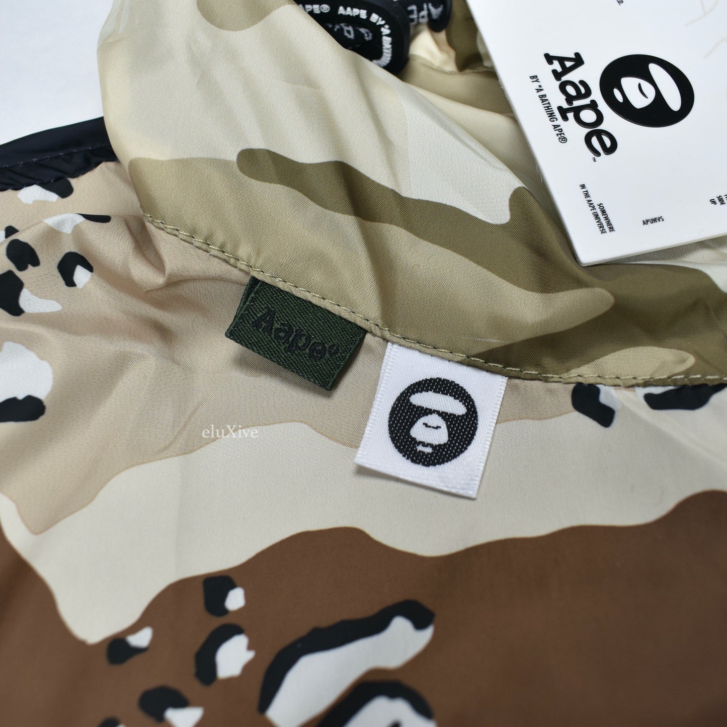 Bape - AAPE Paneled Logo Camo Hooded Jacket