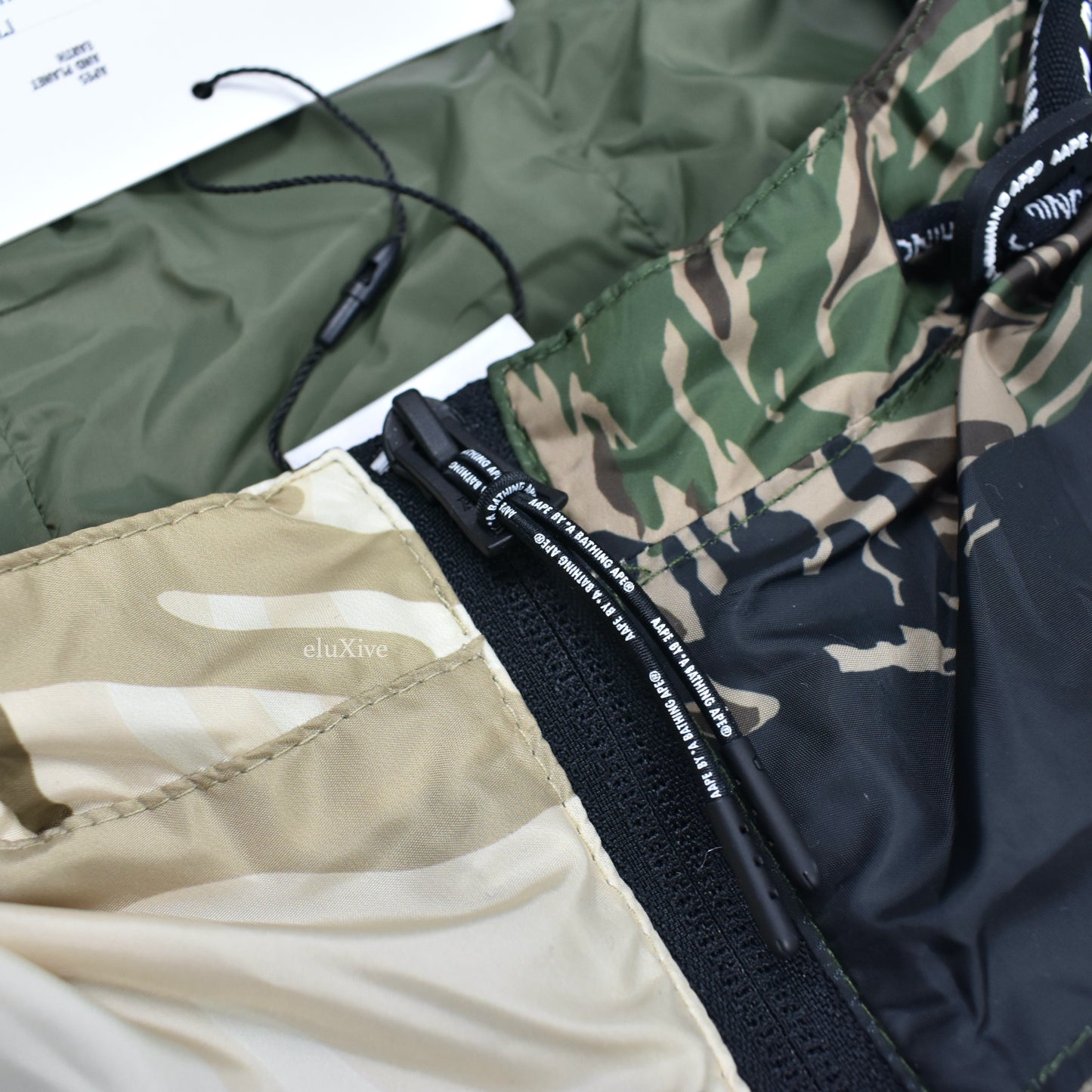 Bape - AAPE Paneled Logo Camo Hooded Jacket