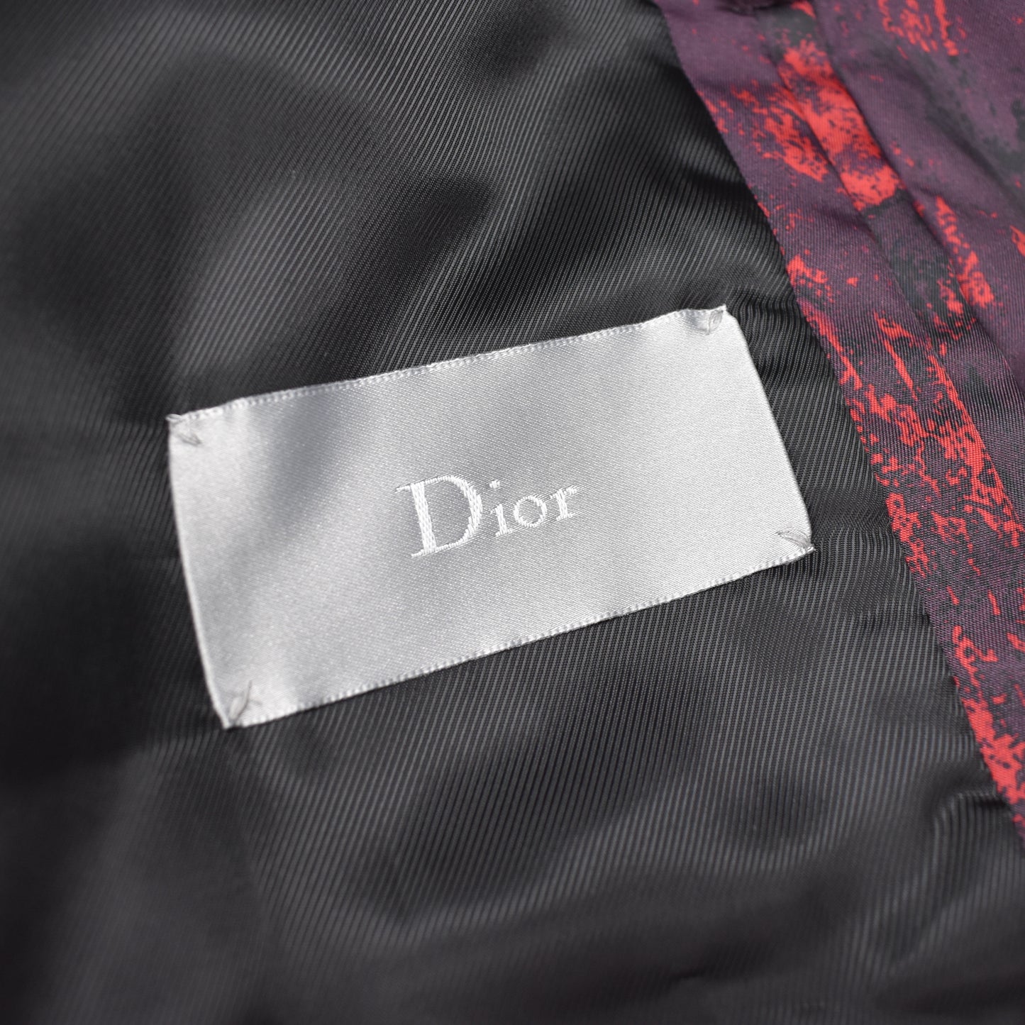 Dior - Red Abstract Print Bomber Jacket