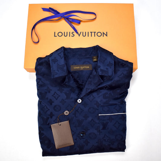 Louis Vuitton x Supreme - Navy Monogram Pajama Shirt