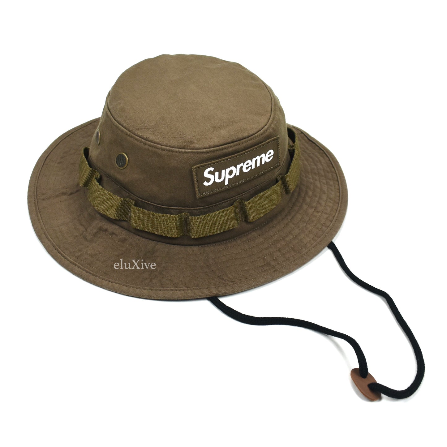 Supreme - Brown Military Box Logo Boonie / Bucket Hat