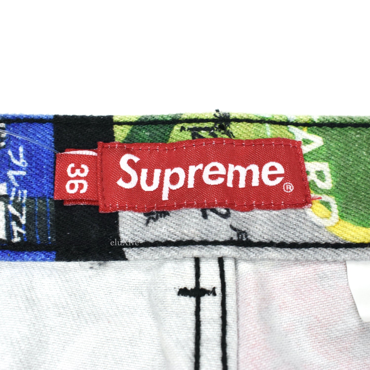 Supreme - Credit Cards Print Denim Jeans – eluXive