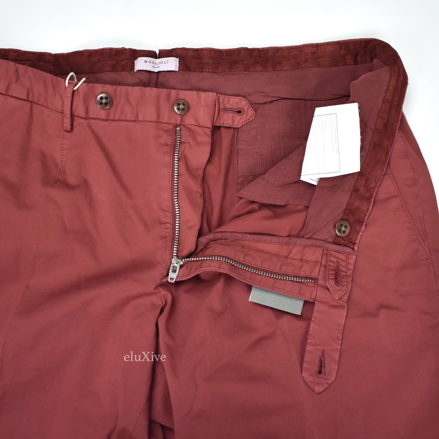 Boglioli - Brick Red Cotton Twill Pants