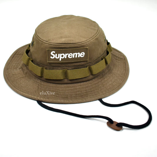 Supreme - Brown Military Box Logo Boonie / Bucket Hat